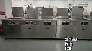 نگاهی دقیق تر: تمیز کننده قطعات ماشین آلتراسونیک مخزن صنعتی 40 کیلوهرتز 192 لیتری تمیز کننده آب سرد